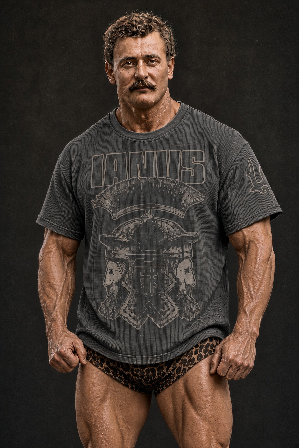 IANVS - Gray Waffle Knit T-Shirt