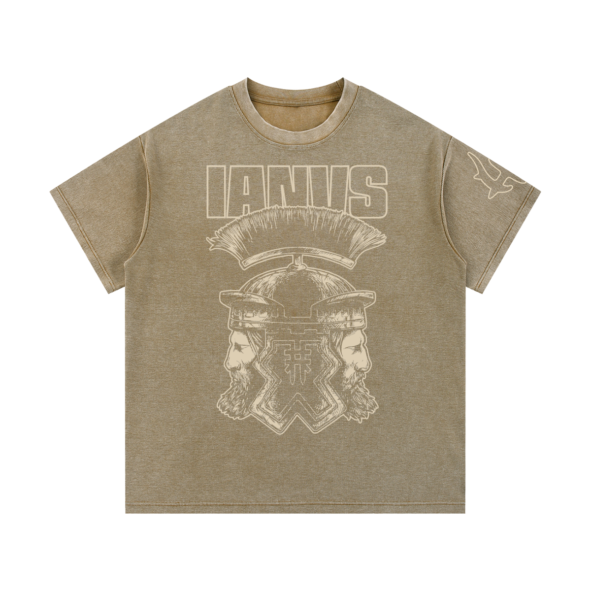 IANVS - Tan Waffle Knit T-Shirt (Khaki)