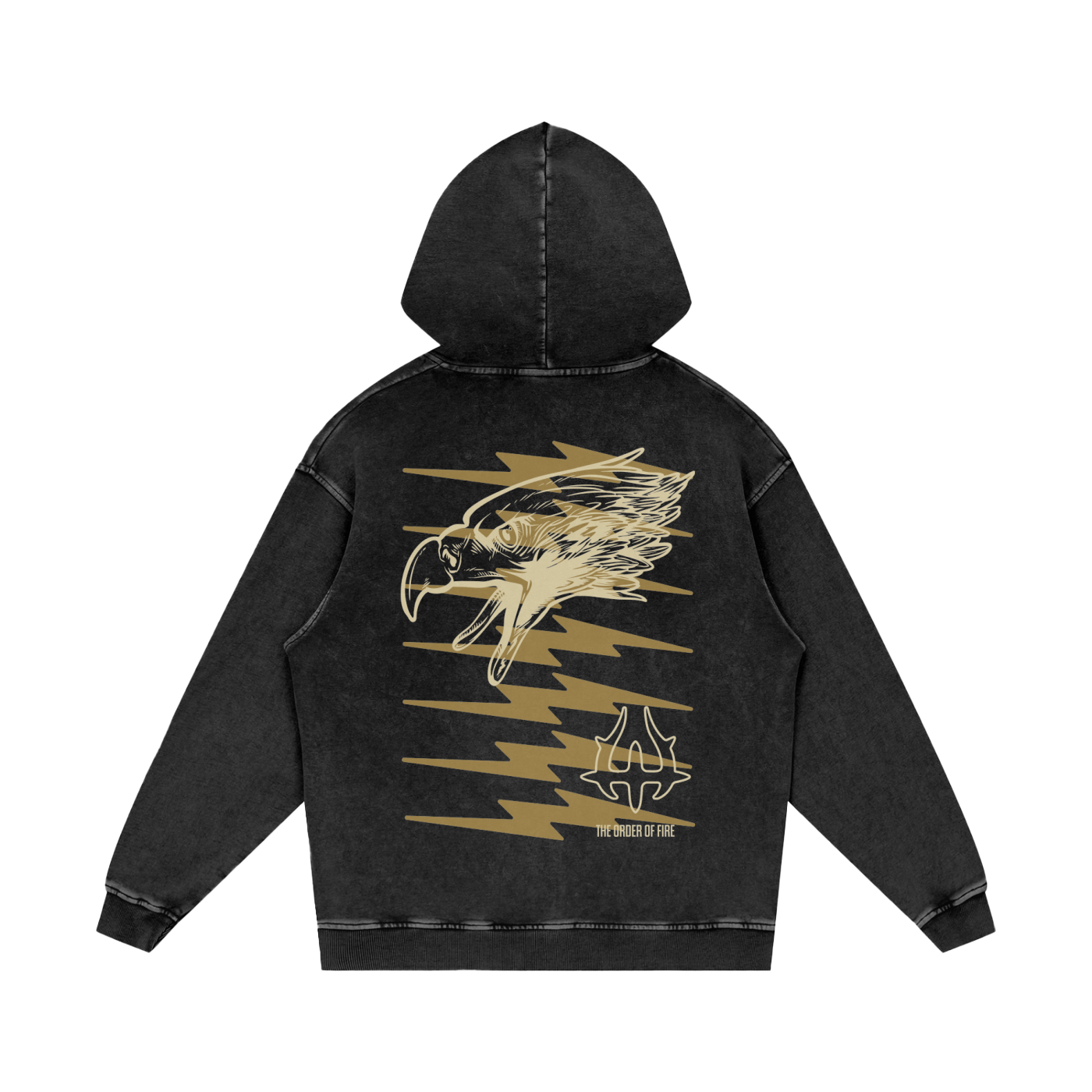 Screaming Eagle Snow Washed Loose Cotton Hoodie